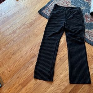 Super comfy pinstripe black pants with side zipper